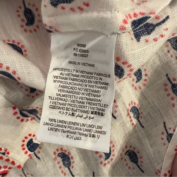 Boden Paisley Pattern Print Linen Shirt - Picture 8 of 11